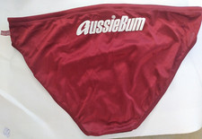 AUSSIEBUM Slip nuoto 36 37 XL 2,5" lato Wonderjock rosso intenso SPELLOUT POSTERIORE