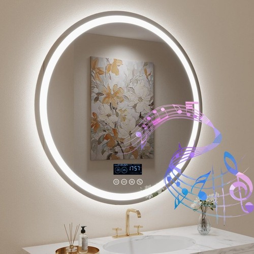 Specchio led rotondo - rotondo, bluetooth