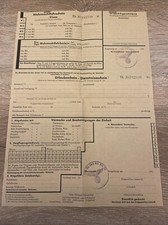 Wehrmacht fahrschein, Permesso Di Guerra Terzo Reich WW2 Militaria