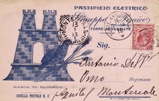 #NAPOLI-TORRE ANNUNZIATA: testatina- GIUSEPPE PERNICE- PASTIFICIO- colore blu