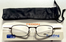Occhiali per la lettura in metallo leggeri FEDON colore grigio modello Vintage