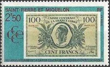 Timbre Monnaies St Pierre et