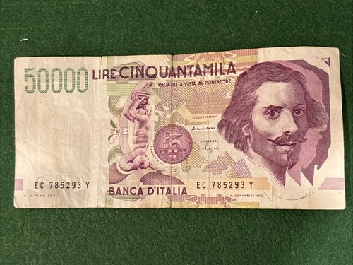 Banconota vintage 000 banca - vintage, 50.000
