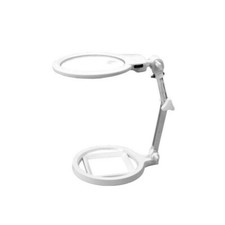 Lente ingrandimento da tavolo con luce a 2 led snodabile banco da lavoro mg3b-1a