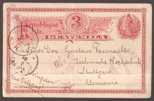 Guatemala, vecchia cartolina postale per la Germania -HE28