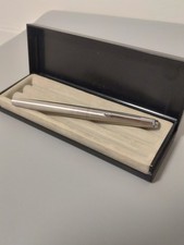 Penna stilografica vintage Parker acciaio inox argento in astuccio stilografica made in France 