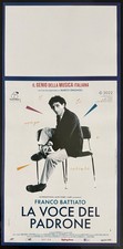 LOCANDINA ORIGINALE CINEMA LA VOCE DEL PADRONE  FRANCO BATTIATO GENIO MUSICA