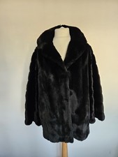 Cappotto pelliccia simulato nero Tyber Belgium vintage. 