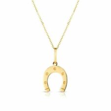 Collana A Forma Di Ferro Di Cavallo Lucida In Oro Giallo 14K 1.6Gr