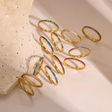 Anello in acciaio inox color