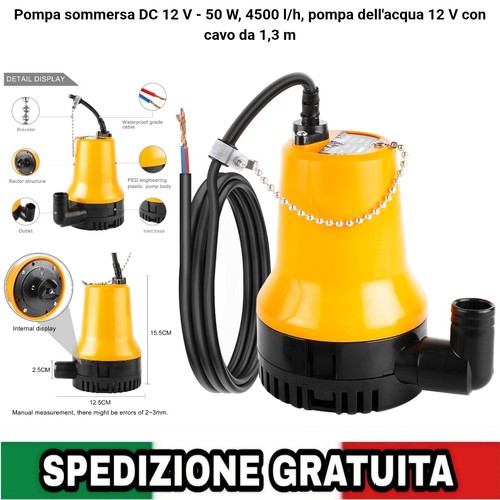 Pompa sommersa 12v - dc, 50w