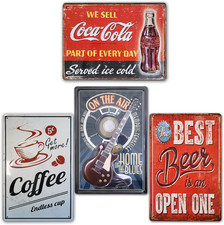 Piatti Vintage in Metallo [Cartelli in Metallo per Caffetteria, Bar, Cucina, Sog