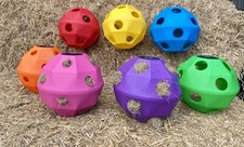 ALIMENTATORE PALLINE FIENO PONY PECORA CAPRA FORI 50MM & 75MM EQUITAZIONE SPEDIZIONE GRATUITA