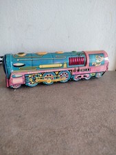 Trenino di latta Sparky Choo Choo vintage anni 60 con 8 attriti Kanto