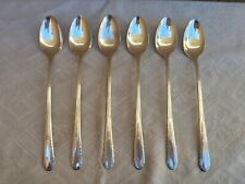 SERVIZIO DA 6 CUCCHIAINI LUNGHI DA COCKTAIL H&T. MFG.CO. Lunghezza cm.19