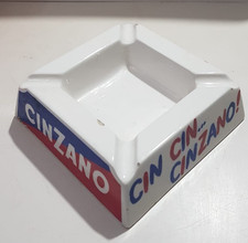 POSACENERE CINZANO CIN CIN IN CERAMICA FORMA QUADRATA 16X16 VINTAGE