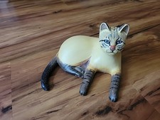 Statua statuina gatto siamese Tyber Gatti di Enesco vintage da collezione