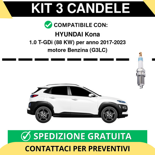 Kit candele per hyundai kona - 3,