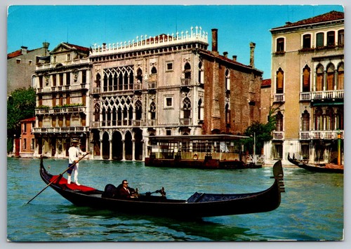 Cartolina venezia canal - venezia,