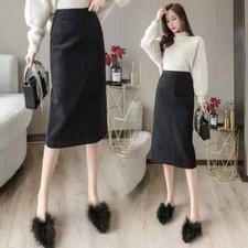 Gonna lunga morbida nero lunga