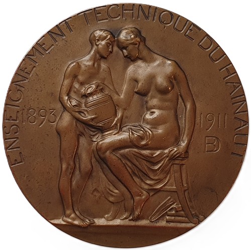 Medaglia bronzo belgio 1911 - bronzo,