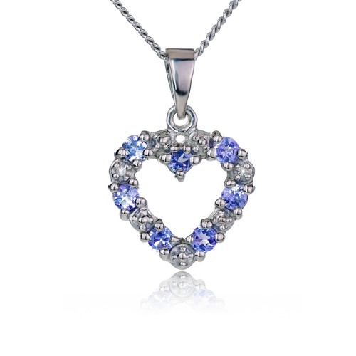 Collana cuore tanzanite