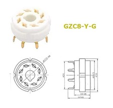 Zoccolo octal GZC8-Y-G GOLD in