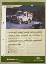 LAND ROVER DEFENDER 110 PICK UP 4x4 VEICOLI brochure vendita c2000 #LRML 1547