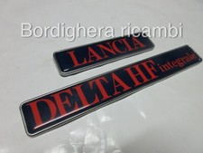 LANCIA DELTA HF INTEGRALE 8V SCRITTA STEMMA SIGLA LOGO TARGHETTA BADGE EMBLEM