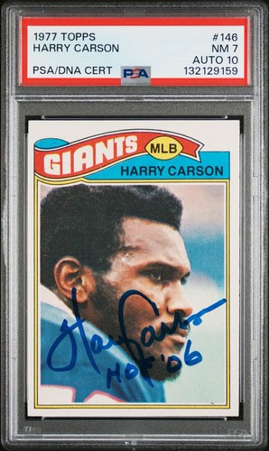 1977 topps harry carson - topps,