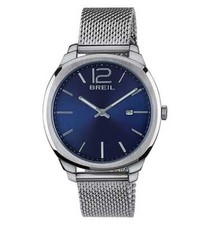 Orologio Uomo BREIL CLUBS TW1714 Acciaio Maglia Milanese Mesh Silver Blu NEW