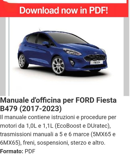 Manuale officina per - manuale, ford