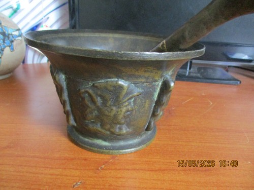Antico mortaio bronzo - mortaio, con