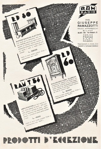 Pubbl 1930 ram radio giuseppe - pubbl.,