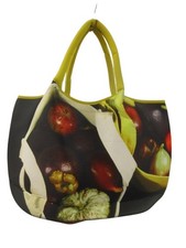 borsa fiori fiori modello vegetale modello all over borsa gialla donna