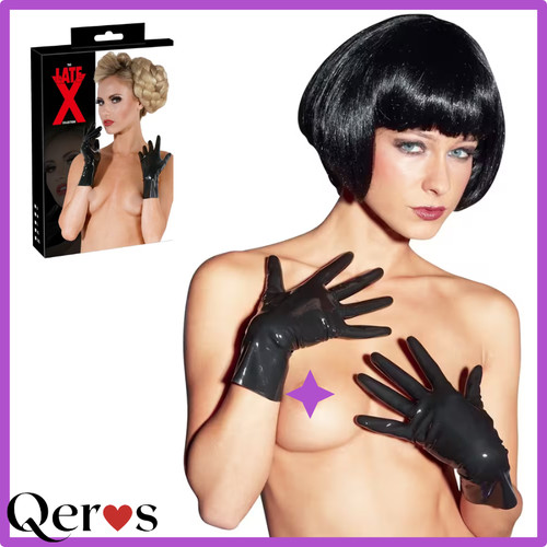 Guanti lattice neri - guanti, latex