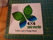 ADESIVO  STICKER kleber vintage 4 x 4 nel verde trofeo land e range rover