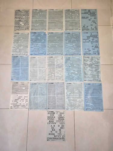 Letraset transfer lettere - letraset,