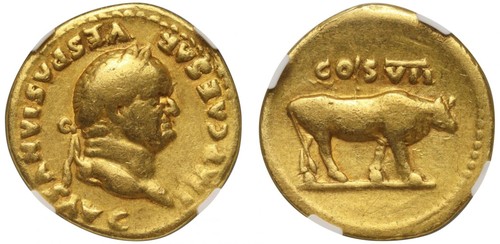 Vespasiano oro aureo - vespasiano,,