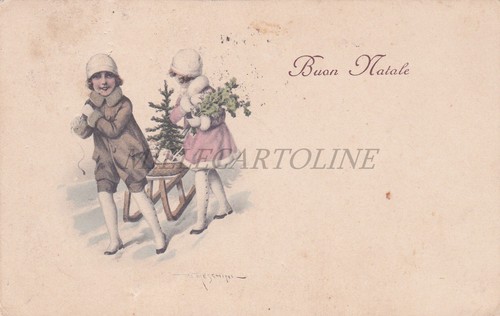 Buon natale bambini con doni - con,