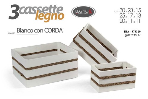 Cassette legno porta oggetti - cassette,