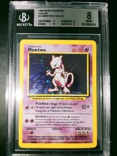 Pokémon Mewtwo Set base Holo BGS 8 Ita No Shining Goldstar