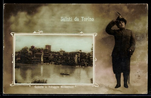 Cartolina torino castello e - cartolina,