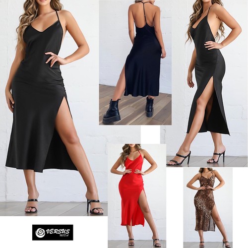 Vestito nero midi donna con - nero,