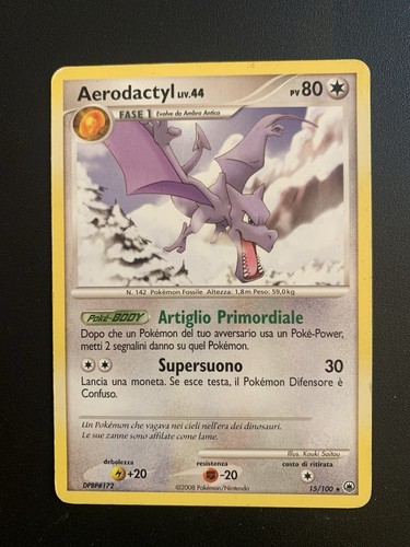 Carta pokemon aerodactyl alba - carta,