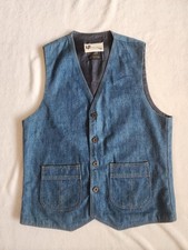 Gilet western vintage anni 70 Levis Panatela abbigliamento sportivo denim taglia large