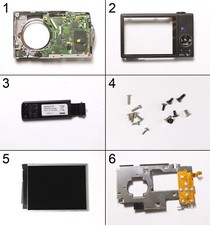 Pentax Optio V15 fotocamera part cover flex keyboard Display door button flash