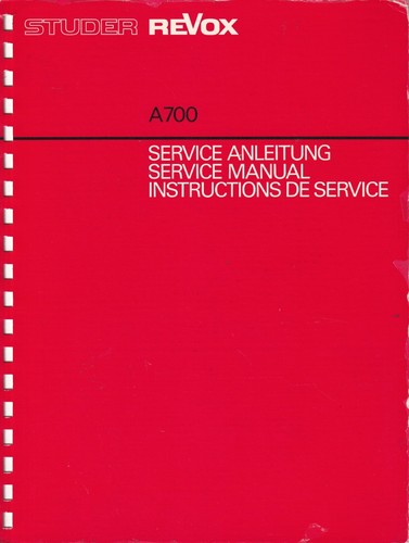 Manuale servizio per revox - di,