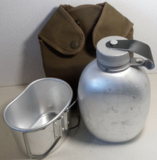 BORRACCIA MILITARE-IN ALLUMINIO-GAVETTINO E TERMOFODERA-NUOVO-FONDO MAGAZZINO (1