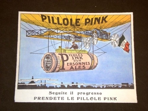Pubblicità epoca pillole - d'epoca,
